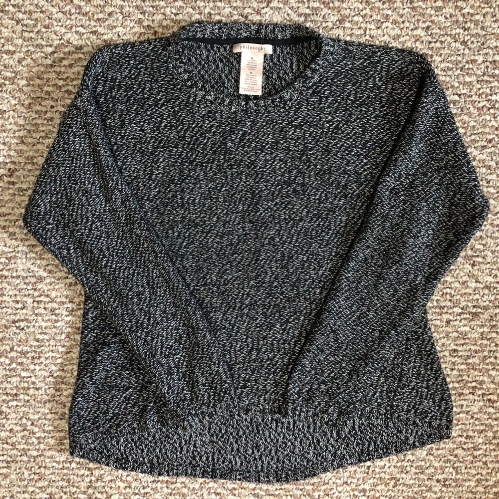 philosophy cozy high-low pullover sweater ☕️